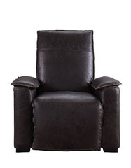 Misezon - Power Motion Recliner - Dark Top Grain Brown Leather & Aluminum