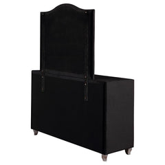 Deanna - 7-Drawer Upholstered Dresser With Mirror