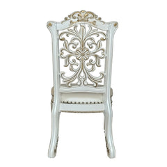 Vendome - 48" Side Chair (Set of 2) - Synthetic Leather & Antique Pearl