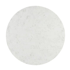Kala - Round Dining Table With Marble Top - Natural Marble Top & Oak