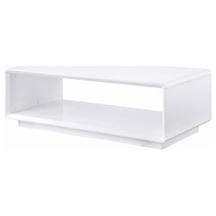 Paseo - Rectangular Cocktail Coffee Table - White High Gloss