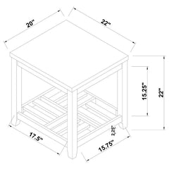 Cliffview - 1-Shelf Rectangular End Table - Gray