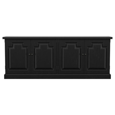 Florence - 4 Door Dining Sideboard Buffet - Distressed Black