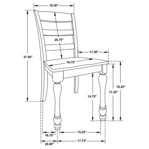 Madelyn - Wood Dining Side Chair (Set of 2) - Coastal White