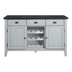 Lanton - Server - Natural Marble & Antique White
