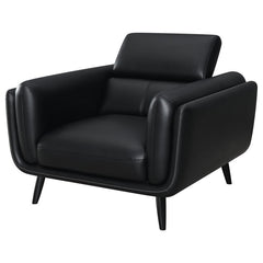 Shania - Upholstered Low Back Accent Chair - Black