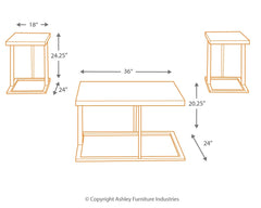 Airdon - Bronze Finish - Occasional Table Set (Set of 3)