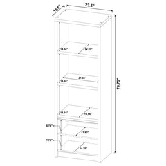 Winfield - 3-Sheld Media Tower Entertainment Pier - Black
