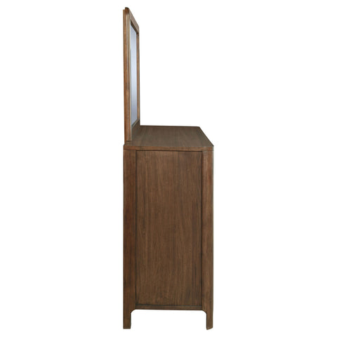 Maderia - 8-Drawer Dresser And Mirror - Walnut