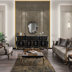 Betria - Console Cabinet - Gold & Black