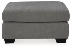 Highland Falls - Gray - Oversized Accent Ottoman