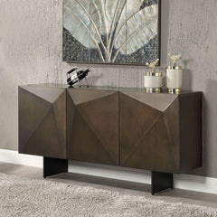 Malika - Ceramic Top Server - Copper Cross Brushed