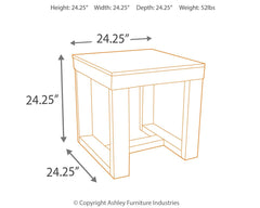 Watson - Dark Brown - Square End Table