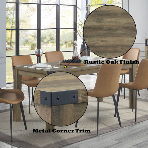 Abiram - Dining Table - Rustic Oak Finish