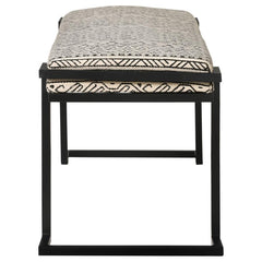 Alfaro - Upholstered Accent Bench - Black And White