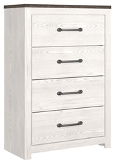 Gerridan - White / Gray - Four Drawer Chest