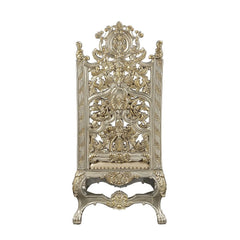 Danae - Arm Chair (Set of 2) - Synthetic Leather , Champagne & Gold