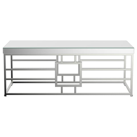 Dafina - Rectangular Mirrored Top Coffee Table - Chrome