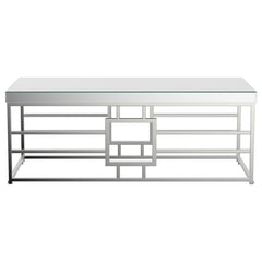 Dafina - Rectangular Mirrored Top Coffee Table - Chrome