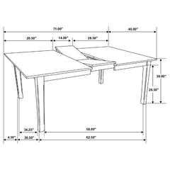 Kirby - Extension Leaf Dining Table - Rustic Off White