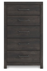 Hollivern - Dark Gray - Five Drawer Chest