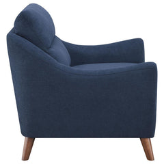 Gano - Upholstered Sloped Arm Accent Chair - Navy Blue