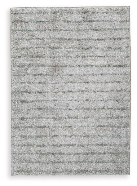 Laddway - 5' x 7' Rug - Cream / Green