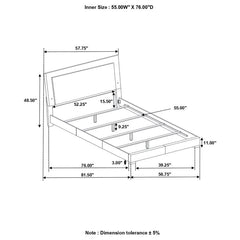 Felicity - Wood LED Panel Bed