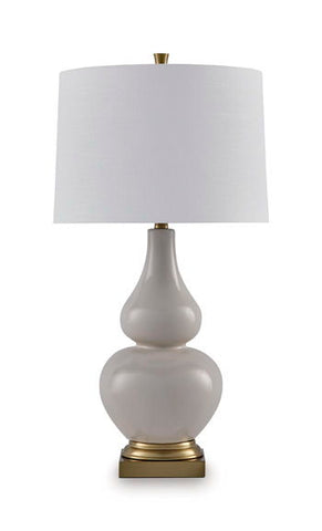 Weswick - Ceramic Table Lamp - Cream / Gold Finish