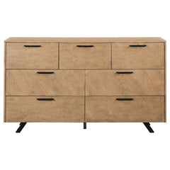 Taylor - 7-Drawer Dresser - Light Honey Brown