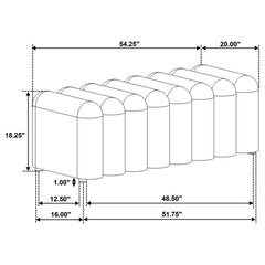 Summer - Fabric Upholstered Tufted Accent Bench