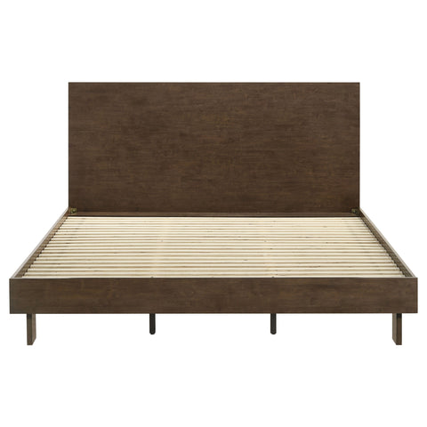 Glenwood - Eastern King Platform Panel Bed - Warm Brown