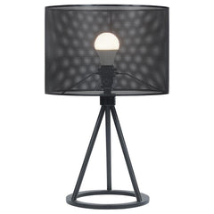 Chapin - Metal Mesh Drum Shade Table Lamp - Black