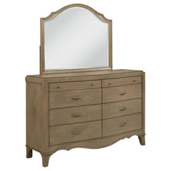 Trenton - 6-Drawer Bedroom Dresser With Mirror - Washed Mango