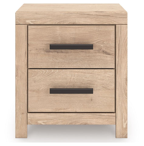 Sanginlane - Tan - Two Drawer Night Stand