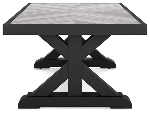 Beachcroft - Rectangular Cocktail Table - Black / Light Gray
