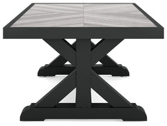 Beachcroft - Rectangular Cocktail Table - Black / Light Gray