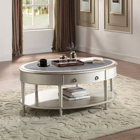 Kasa Coffee Table - Sintered Stone Top & Champagne Finish