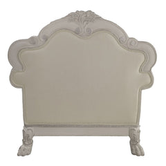 Dresden - Chair With 2 Pillows - Synthetic Leather & Bone White