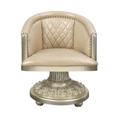 Sorina - Arm Chair - Synthetic Leather & Antique Gold