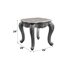 Ariadne - End Table - Marble & Platinum