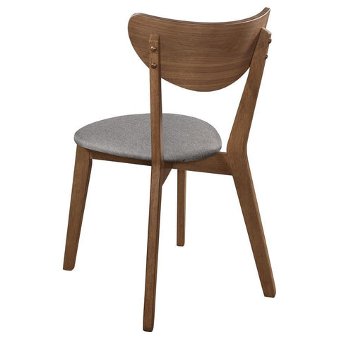 Alfredo - Dining Side Chair (Set of 2) - Gray And Natural Walnut