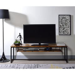 Jurgen - TV Stand - Oak & Black Metal