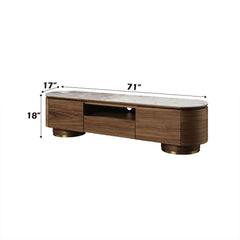 Willene - TV Stand With Ceramic Top - Dark Brown