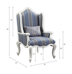 Ciddrenar - Chair - Fabric & White Finish