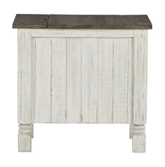 Havalance - White / Gray - Chair Side End Table