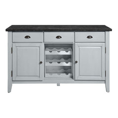 Lanton - Server - Natural Marble & Antique White