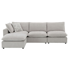 Marisa - Modular Armless Chair - Beige Boucle