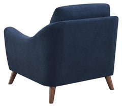 Gano - Upholstered Sloped Arm Accent Chair - Navy Blue