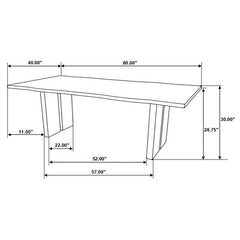 Bradshaw - Live Edge Wood Dining Table - Natural Acacia